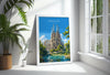 Barcelona Travel Poster, Travel Print of Barcelona, Spain Poster, Barcelona Wall Art Lovers Gift, Spain Art