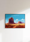 Monument Valley Travel Poster Wall Art, Landscape Travel Print of Monument Valley, National Park Art, Arizona USA, Travel Wall Art Gift