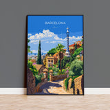 Barcelona Travel Poster, Travel Print of Barcelona, Spain Poster, Barcelona Wall Art Lovers Gift, Spain Art NQ Media Designs