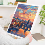 Prague Travel Print Wall Art, Travel Poster of Prague, Prague Art Lovers Gift, Czech Republic City Art Gift NQ Media Designs