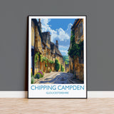 Chipping Campden Travel Poster, Travel Print of Chipping Campden, Gloucestershire Cotswolds Gift, England, Chipping Campden Art Lovers Gift NQ Media Designs