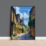 Chipping Campden Travel Print, Travel Poster of Chipping Campden, Gloucestershire Cotswolds Gift, England, Chipping Campden Art Lovers Gift NQ Media Designs