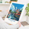Singapore Travel Print, Travel Poster of Singapore, Singapore Wall Art Lovers Gift, Singapore Art