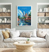 Singapore Travel Poster, Travel Print of Singapore, Singapore Wall Art Lovers Gift, Singapore Art