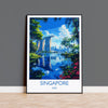 Singapore Travel Print, Travel Poster of Singapore, Singapore Wall Art Lovers Gift, Singapore Art NQ Media Designs