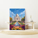Agra Travel Poster, Travel Print of Agra, Taj Mahal Art Lovers Gift, Uttar Pradesh, India Wall Art NQ Media Designs