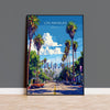 Los Angeles Travel Poster, Travel Print of Los Angeles, California, Los Angeles Art Lovers Gift, USA Gift, Wall Art Print NQ Media Designs