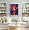 Los Angeles Travel Poster, Travel Print of Los Angeles, California, Los Angeles Art Lovers Gift, USA Gift, Wall Art Print