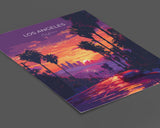 Los Angeles Travel Poster, Travel Print of Los Angeles, California, Los Angeles Art Lovers Gift, USA Gift, Wall Art Print NQ Media Designs