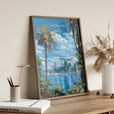 Auckland Travel Poster, Travel Print of Auckland, New Zealand Art Lovers Gift, Auckland Wall Art NQ Media Designs
