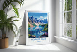 Moraine Lake Travel Print, Travel Poster of Lake Moraine, Canada Alberta Gift, Vancouver Art Lovers Gift, Canada Gift Art, Wall Art Print NQ Media Designs