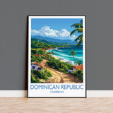 Dominican Republic Travel Print, Travel Poster of Dominican Republic, Dominican Republic Art Lovers Gift, Caribbean Gift, Wall Art Print NQ Media Designs