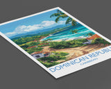 Dominican Republic Travel Print, Travel Poster of Dominican Republic, Dominican Republic Art Lovers Gift, Caribbean Gift, Wall Art Print NQ Media Designs