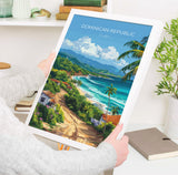 Dominican Republic Travel Poster, Travel Print of Dominican Republic, Dominican Republic Art Lovers Gift, Caribbean Gift, Wall Art Print NQ Media Designs