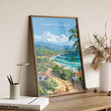 Dominican Republic Travel Poster, Travel Print of Dominican Republic, Dominican Republic Art Lovers Gift, Caribbean Gift, Wall Art Print NQ Media Designs