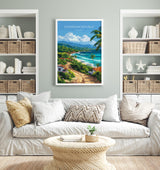 Dominican Republic Travel Poster, Travel Print of Dominican Republic, Dominican Republic Art Lovers Gift, Caribbean Gift, Wall Art Print NQ Media Designs