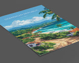 Dominican Republic Travel Poster, Travel Print of Dominican Republic, Dominican Republic Art Lovers Gift, Caribbean Gift, Wall Art Print NQ Media Designs
