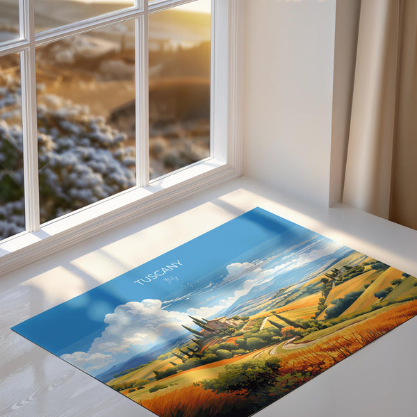 Tuscany Travel Poster Wall Art Landscape, Travel Print of Tuscany, Tuscany Art Lovers Gift,Italy Art Gift