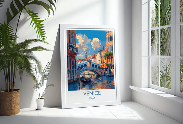 Venice Travel Print Wall Art, Travel Poster of Venice, Italy City Art, Venice Art Lovers Gift, Wall Art Print