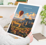 Cappadocia Travel Poster Wall Art, Travel Print of Cappadocia, Turkey Wall Art, Cappadocia Art Lovers Gift, Wall Art Print NQ Media Designs