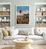 Cappadocia Travel Poster Wall Art, Travel Print of Cappadocia, Turkey Wall Art, Cappadocia Art Lovers Gift, Wall Art Print NQ Media Designs