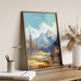 Grand Teton Print, Travel Poster of Grand Teton, North America, Grand Teton Art Lovers Gift, USA National Park, Travel Gift NQ Media Designs