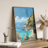 Corfu Travel Poster, Travel Print of Corfu, Greece Gift, Greek Islands Art Lovers Gift, Corfu Gift Art, Wall Art Print