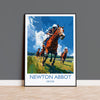 Newton Abbot Travel Poster Wall Art, Travel Print of Newton Abbot, Devon,England, Newton Abbot Races Art Lovers Gift, England Art Gift NQ Media Designs