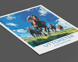 Uttoxeter Travel Poster Wall Art, Travel Print of Uttoxeter , Staffordshire, England, Uttoxeter Races Art Lovers Gift, England Art Gift NQ Media Designs