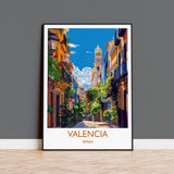 Valencia Travel Print, Travel Poster of Valencia, Spain Poster, Valencia Wall Art Lovers Gift, Spain Art NQ Media Designs