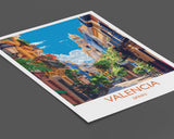 Valencia Travel Print, Travel Poster of Valencia, Spain Poster, Valencia Wall Art Lovers Gift, Spain Art NQ Media Designs