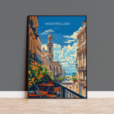 Montpellier Travel Print Wall Art, Travel Poster of Montpellier, Montpellier Art Lovers Gift, South of France, French Coast Art Gift NQ Media Designs