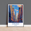 Chicago Travel Poster Wall Art, Travel Print of Chicago, Illinois, Chicago Art Lovers Gift, USA City Art Gift, NQ Media Designs
