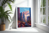 Chicago Travel Print Wall Art, Travel Poster of Chicago, Illinois, Chicago Art Lovers Gift, USA City Art Gift,