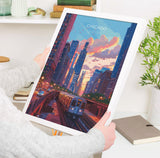 Chicago Travel Print Wall Art, Travel Poster of Chicago, Illinois, Chicago Art Lovers Gift, USA City Art Gift, NQ Media Designs