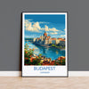 Budapest Travel Print Wall Art, Travel Poster of Budapest, Budapest Art Lovers Gift, Hungary Art Gift NQ Media Designs