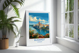 Budapest Travel Print Wall Art, Travel Poster of Budapest, Budapest Art Lovers Gift, Hungary Art Gift NQ Media Designs