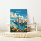 Budapest Travel Poster Wall Art, Travel Print of Budapest, Budapest Art Lovers Gift, Hungary Art Gift NQ Media Designs