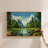 Yosemite Travel Poster Wall Art, Landscape Travel Print of Yosemite, National Park Art, Yosemite Gift, Colorado, USA, Travel Wall Art Gift NQ Media Designs