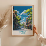 Hanoi Travel Print, Travel Poster of Hanoi,Vietnam, Asia, Hanoi Art Lovers Gift, Vietnam Gift, Wall Art Print NQ Media Designs