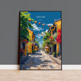 Hoi An Travel Poster, Travel Print of Hoi An,Vietnam, Asia, Hoi An Art Lovers Gift, Vietnam Gift, Wall Art Print NQ Media Designs