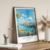 Budapest Travel Print Wall Art, Travel Poster of Budapest, Budapest Art Lovers Gift, Hungary Art Gift NQ Media Designs