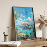 Budapest Travel Poster Wall Art, Travel Print of Budapest, Budapest Art Lovers Gift, Hungary Art Gift NQ Media Designs