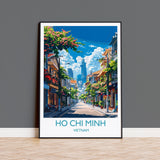 Ho Chi Minh Travel Print, Travel Poster of Ho Chi Minh, Vietnam, Asia, Ho Chi Minh Art Lovers Gift, Vietnam Gift, Wall Art Print NQ Media Designs