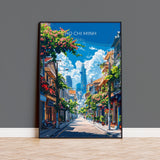 Ho Chi Minh Travel Poster, Travel Print of Ho Chi Minh, Vietnam, Asia, Ho Chi Minh Art Lovers Gift, Vietnam Gift, Wall Art Print NQ Media Designs