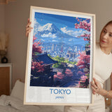 Tokyo Travel Print, Travel Poster of Tokyo, Japan, Asia, Tokyo Art Lovers Gift, Japan Gift, Wall Art Print NQ Media Designs
