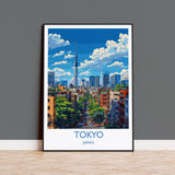 Tokyo Travel Print, Travel Poster of Tokyo, Japan, Asia, Tokyo Art Lovers Gift, Japan Gift, Wall Art Print NQ Media Designs