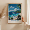 Seychelles Travel Print Wall Art, Travel Poster of Seychelles, Indian Ocean, Seychelles Art Lovers Gift