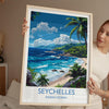 Seychelles Travel Print Wall Art, Travel Poster of Seychelles, Indian Ocean, Seychelles Art Lovers Gift