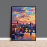 Prague Travel Print Wall Art, Travel Poster of Prague, Prague Art Lovers Gift, Czech Republic City Art Gift NQ Media Designs